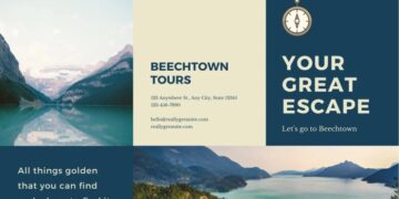 Free, printable, customizable travel brochure templates | Canva